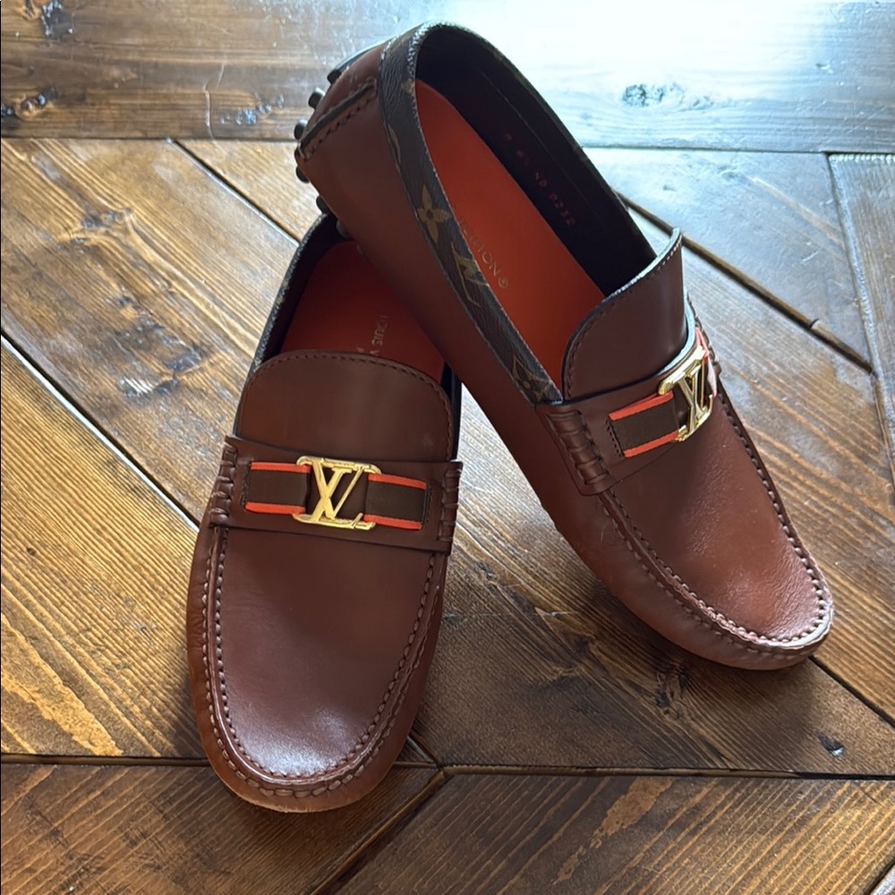 Louis Vuitton Brown Leather Men's Loafers
